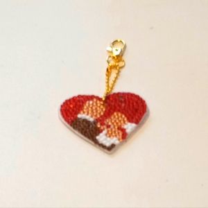 Blingy Multicolored Heart Keychain